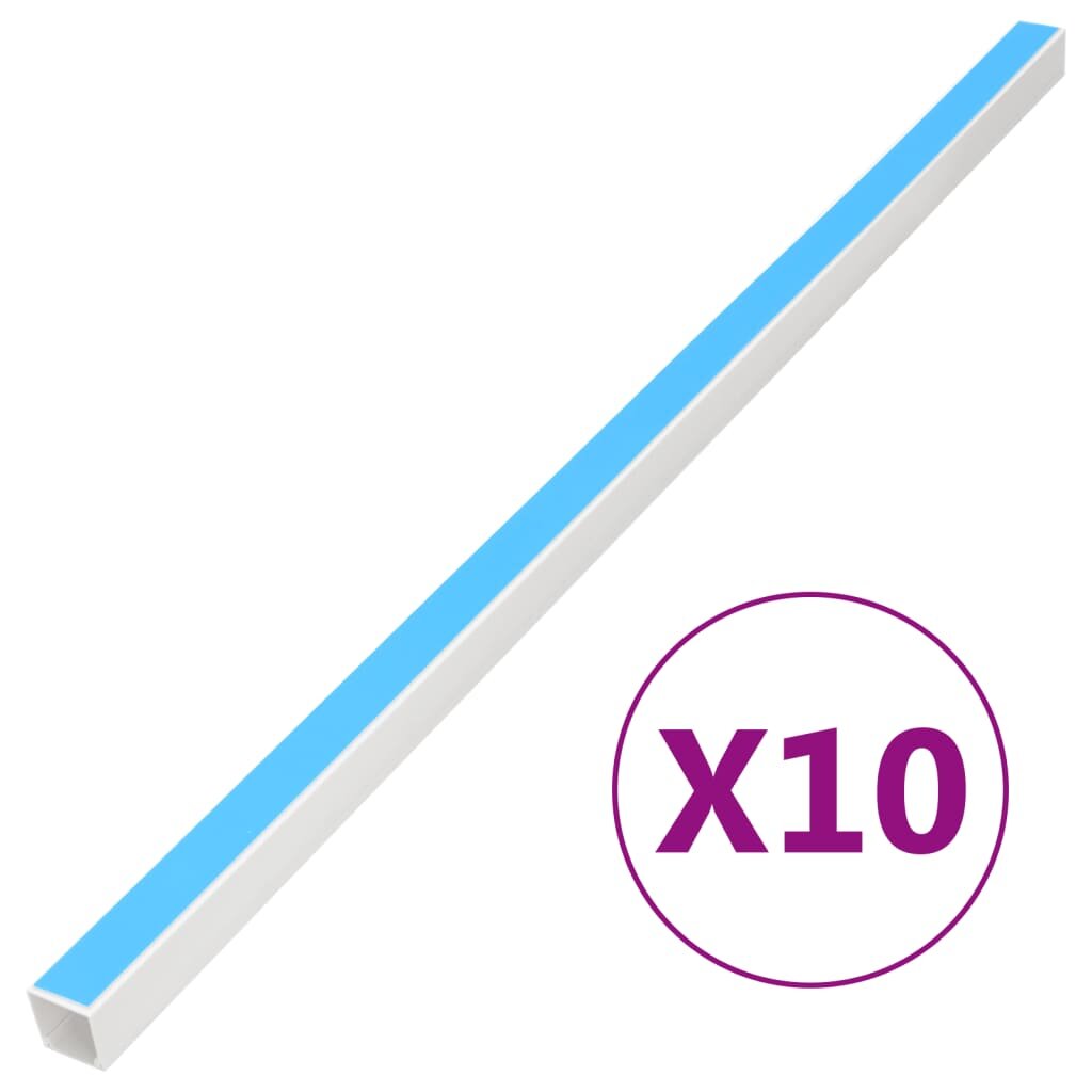 vidaXL Kabelová lišta samolepicí 30 x 20 mm 10 m PVC