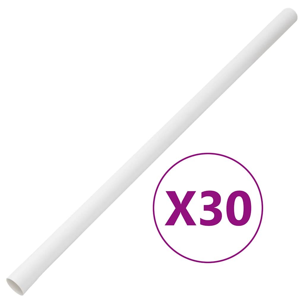 vidaXL Kabelové lišty Ø 32 mm 30 m PVC