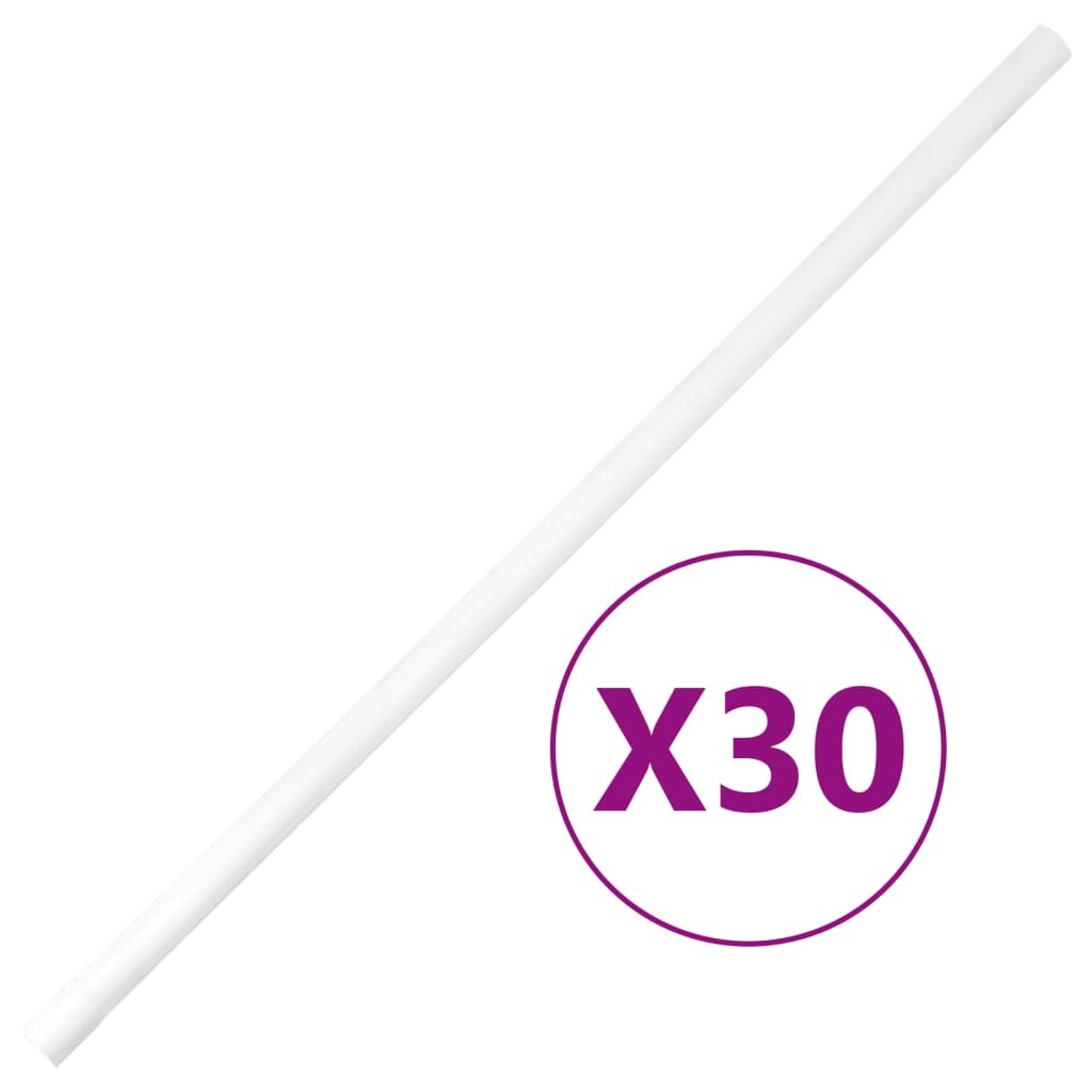 vidaXL Kabelové lišty s klipy Ø 20 mm 30 m PVC