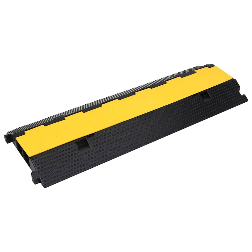 vidaXL Kabelový ochranný most 2 kanálky 100 cm gumový