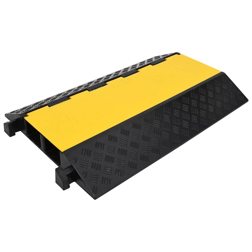 vidaXL Kabelový ochranný most 2 kanálky 90 cm gumový