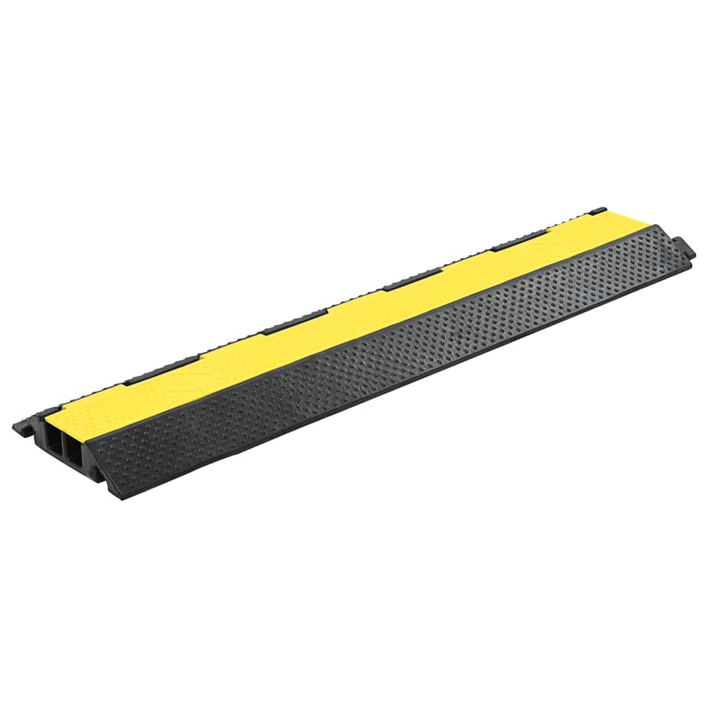 vidaXL Kabelový ochranný most 2 kanálky gumový 1015 cm