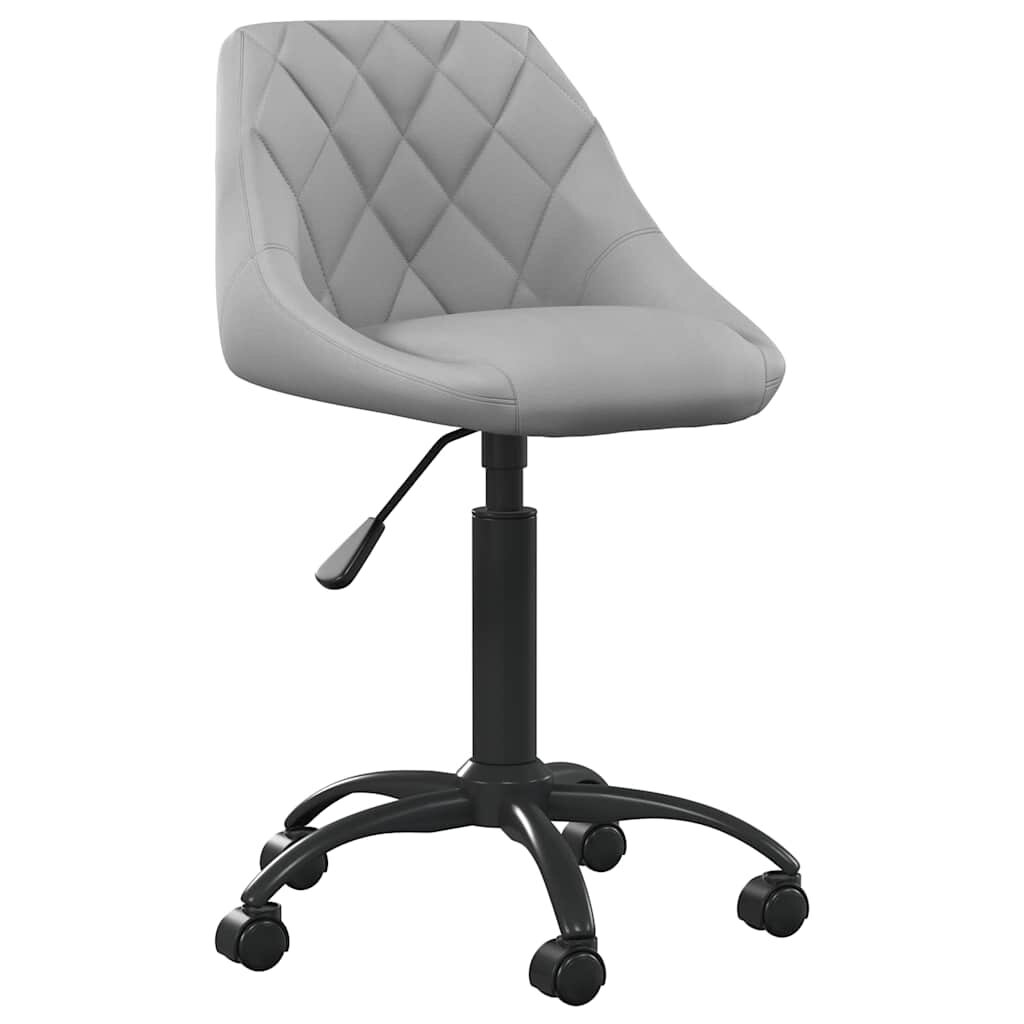 vidaXL Kancelářská židle světle šedá samet