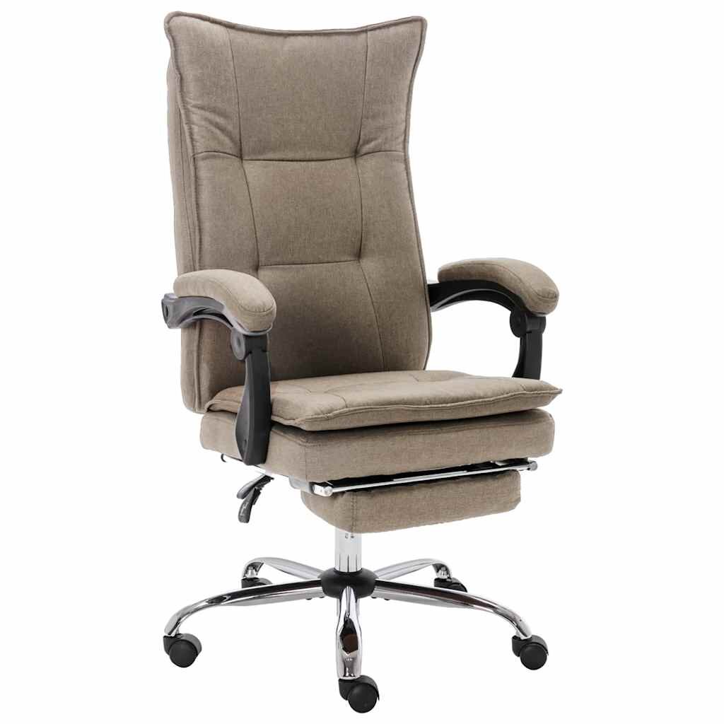 vidaXL Kancelářská židle taupe textil