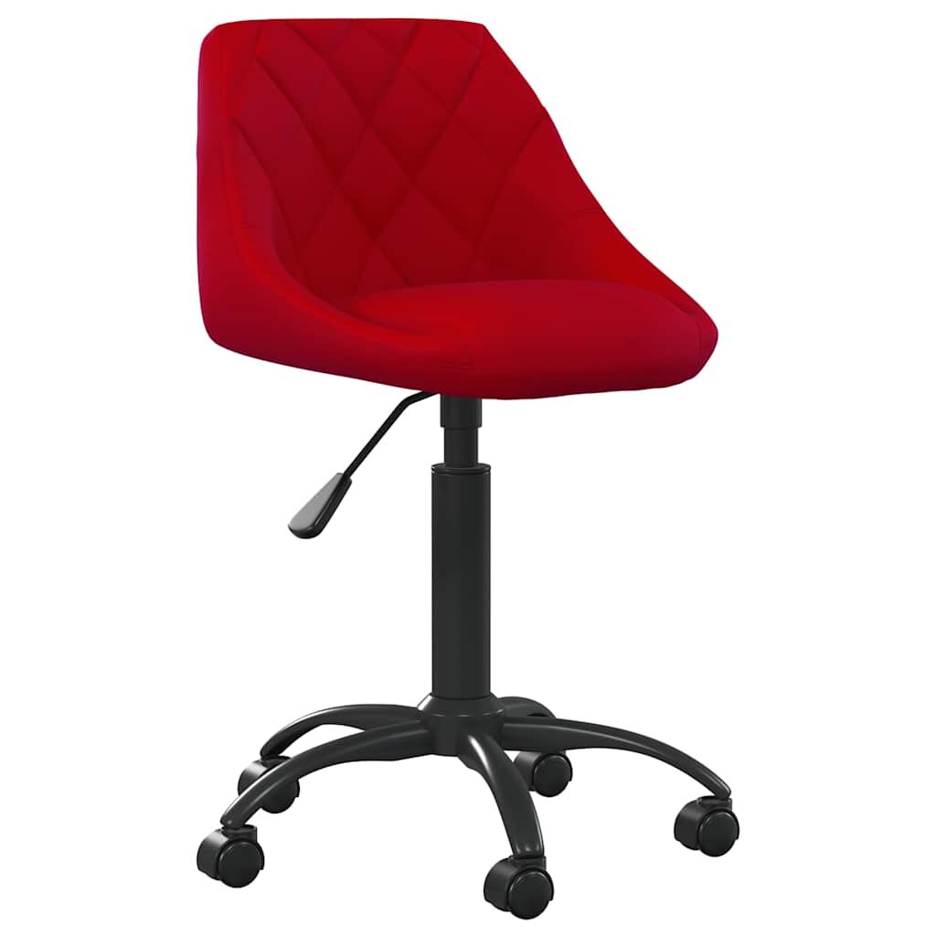 vidaXL Kancelářská židle vínová samet