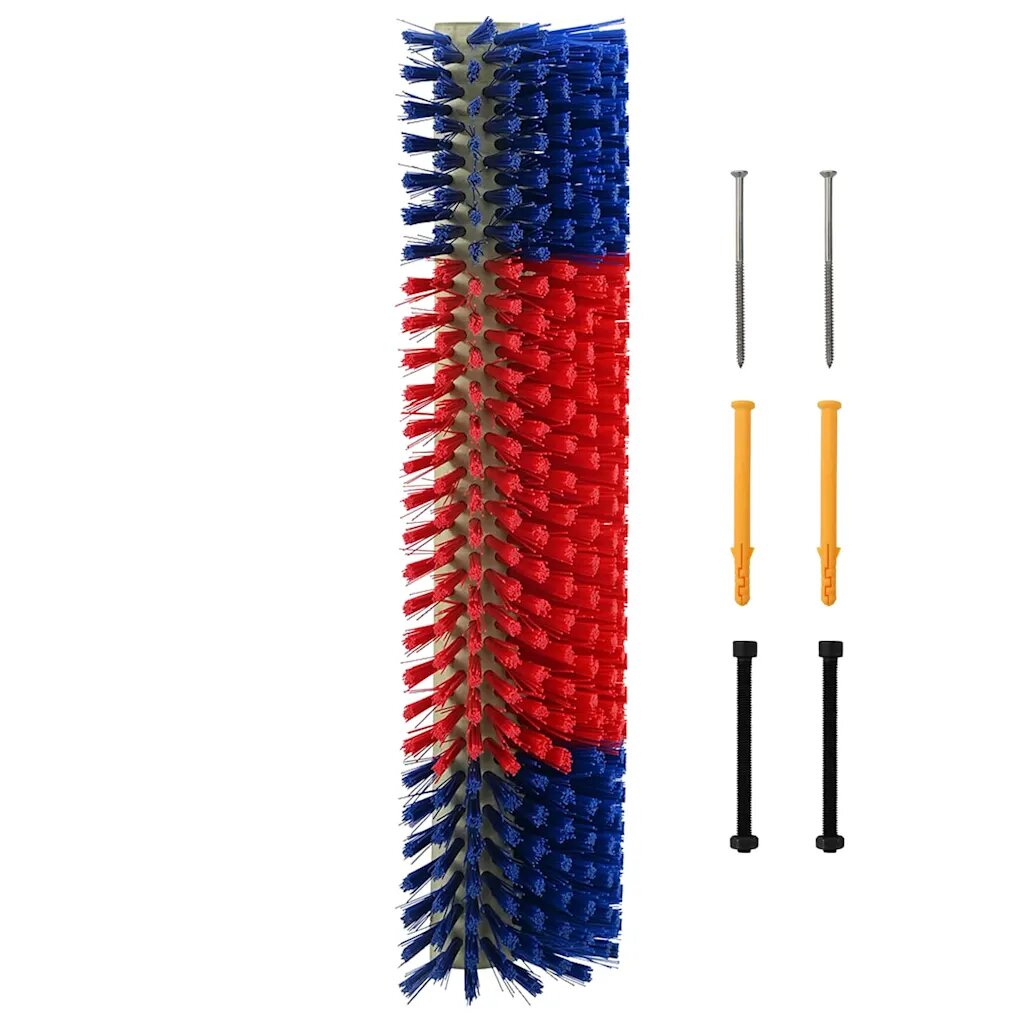vidaXL Kartáče na dobytek Červená a modrá 50 x 17 x 9 cm PP