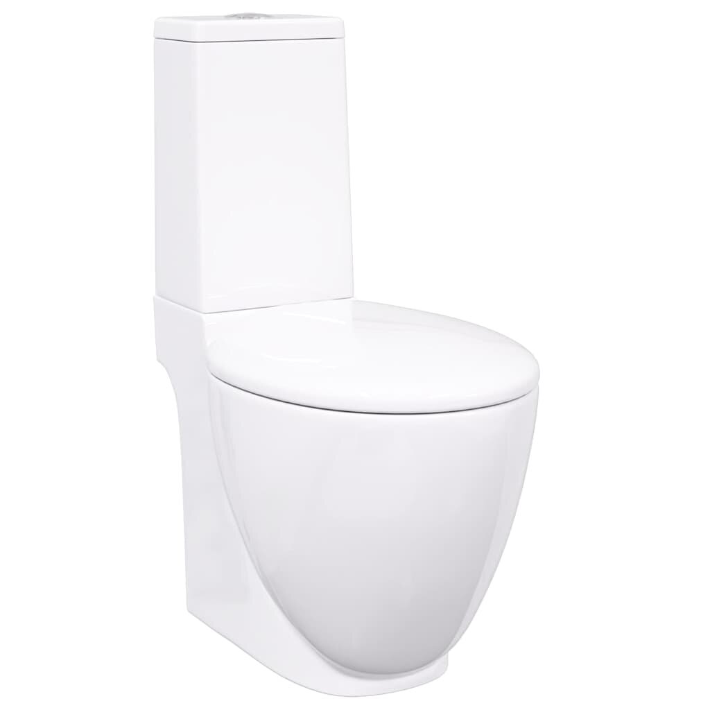 vidaXL Keramické WC kulaté spodní odpad bílé