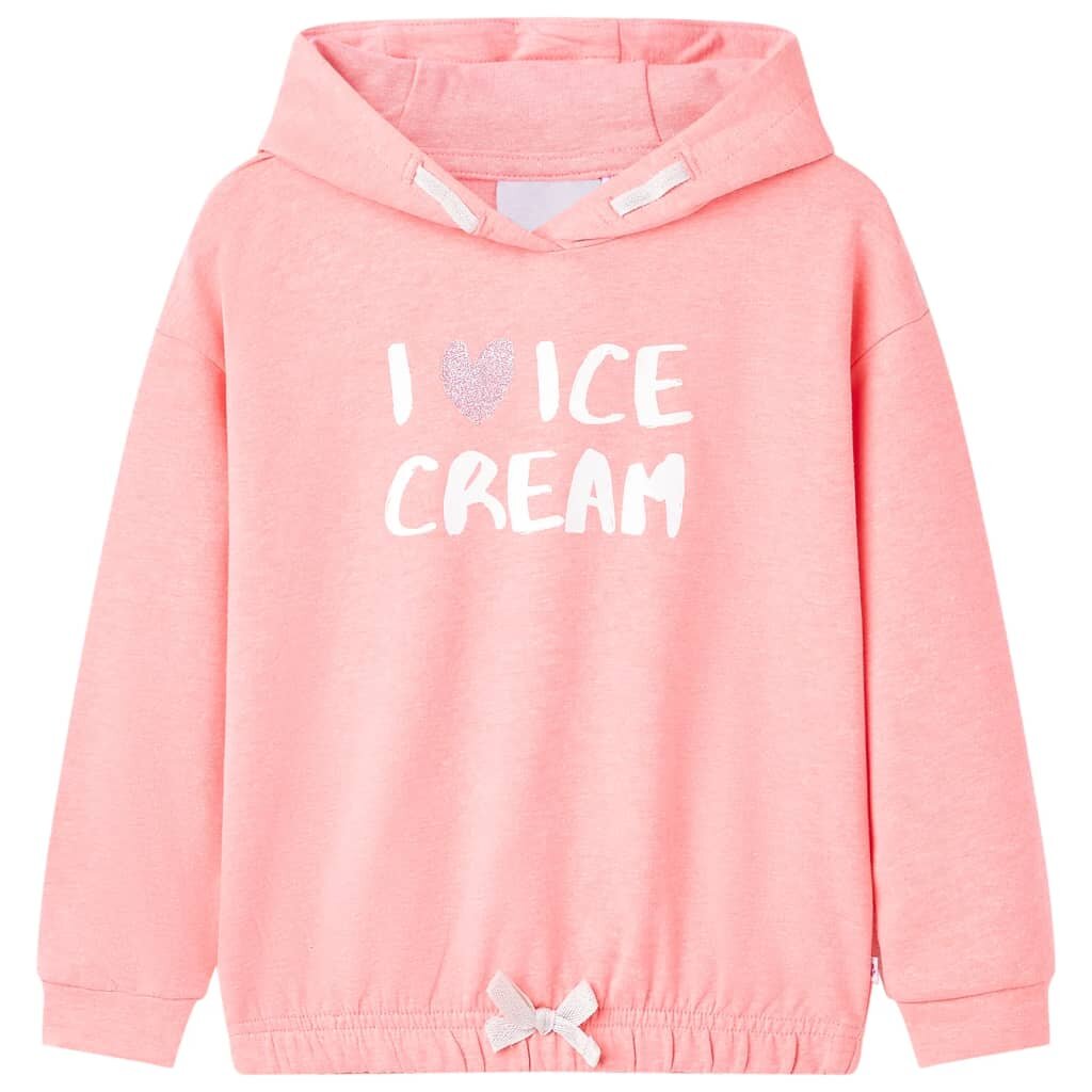 vidaXL Kids'Hooded Sweatshirt Bright Pink 140 Pink 104