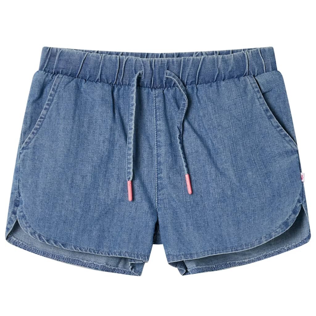 vidaXL Kids'Shorts Denim Blue 140 Blue 116