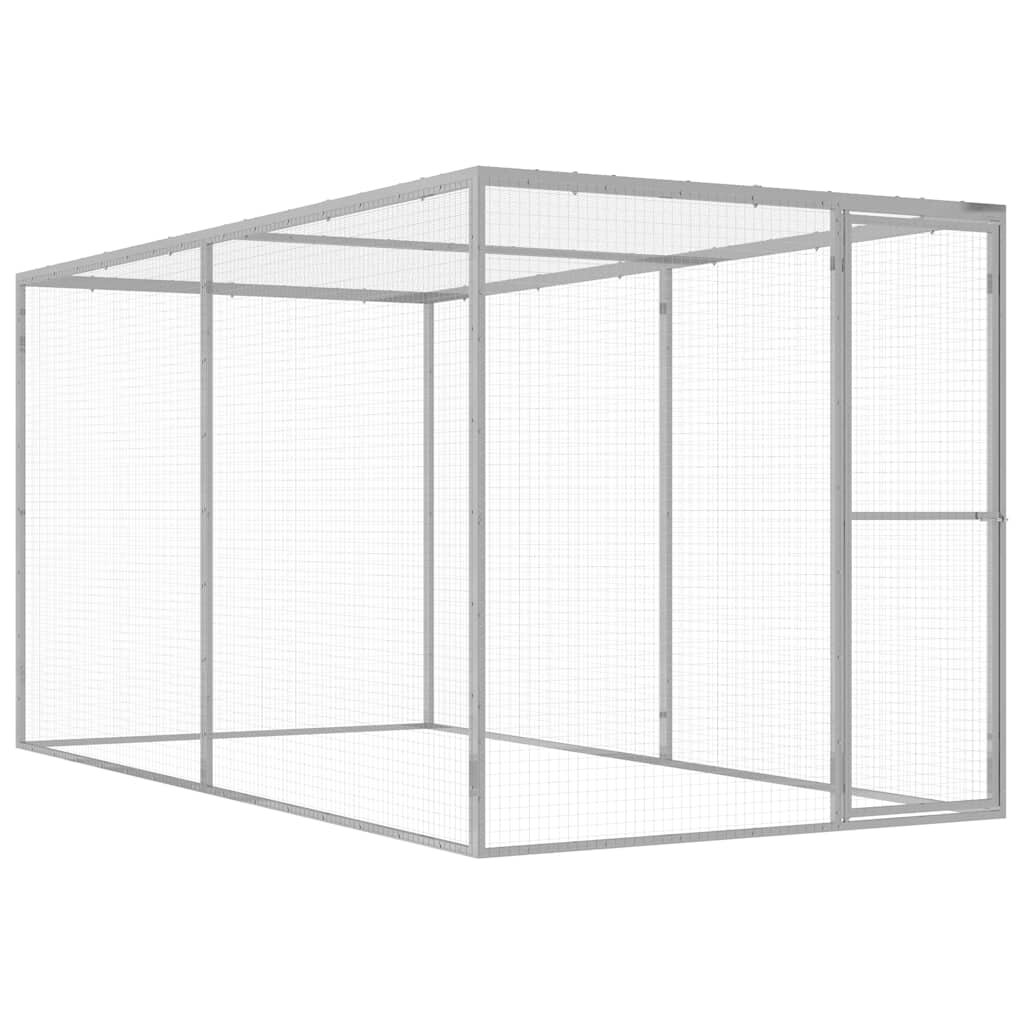 vidaXL Klec pro kočky 3 x 15 x 15 m pozinkovaná ocel