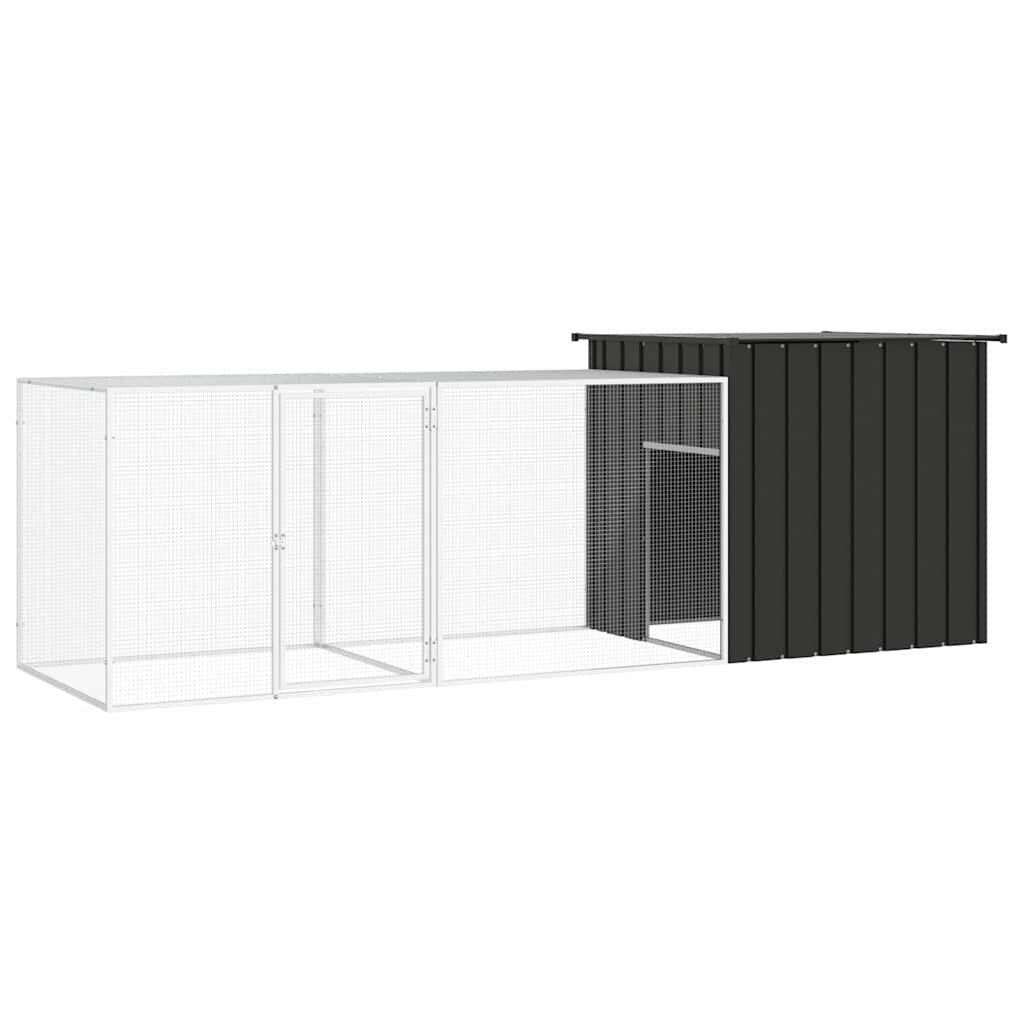 vidaXL Klec pro kuřata antracitová 300 x 91 x 100 cm pozinkovaná ocel