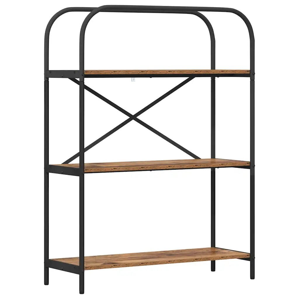 vidaXL Knihovna 3 úrovní 80 x 30 x 109 cm Kompozitní dřevo Staré dřevo