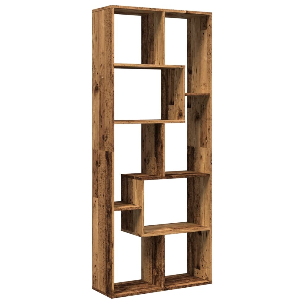 vidaXL Knihovna/dělící stěna old wood 67x25x1615 cm kompozitní dřevo
