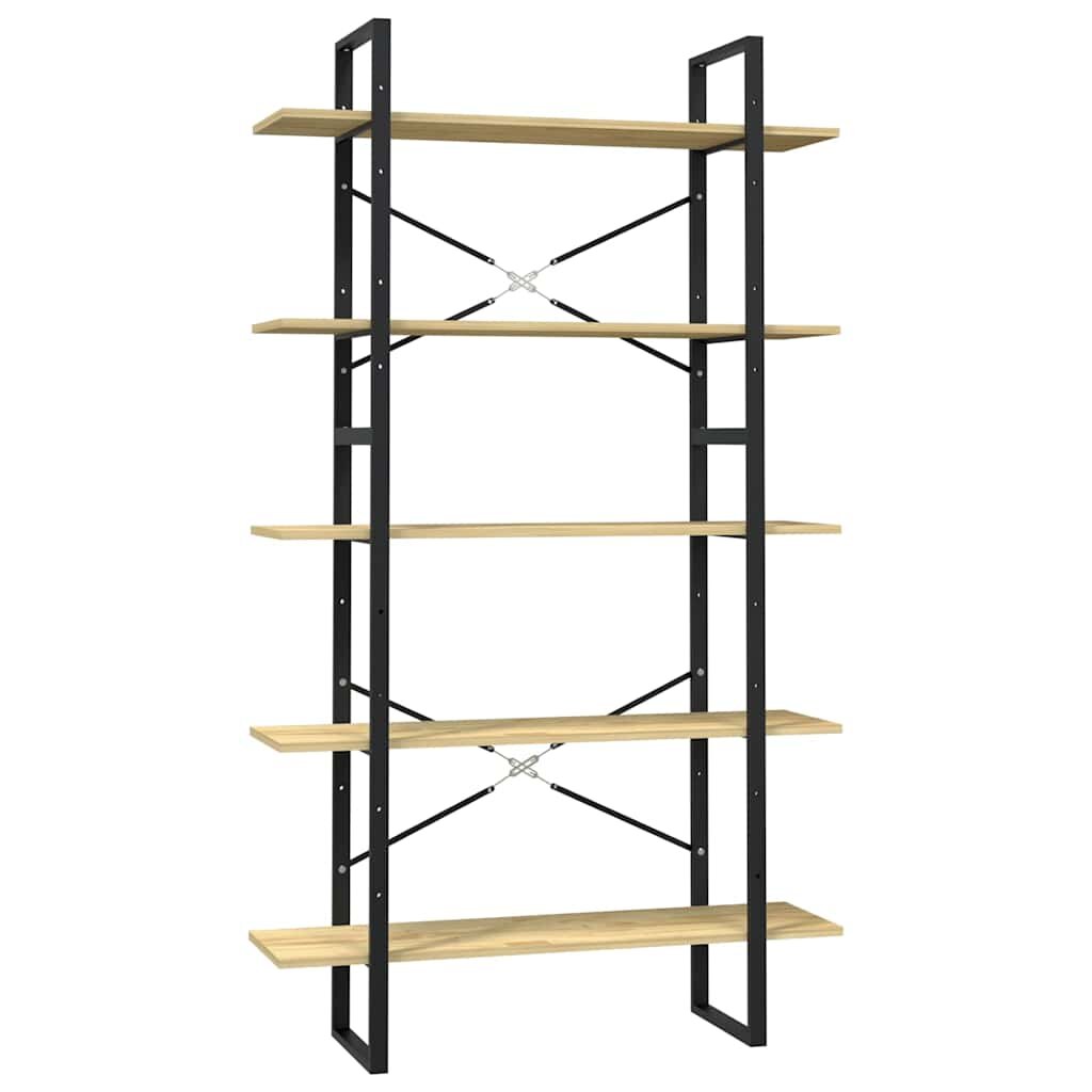 vidaXL Knihovna s 5 policemi 100 x 30 x 175 cm borové dřevo
