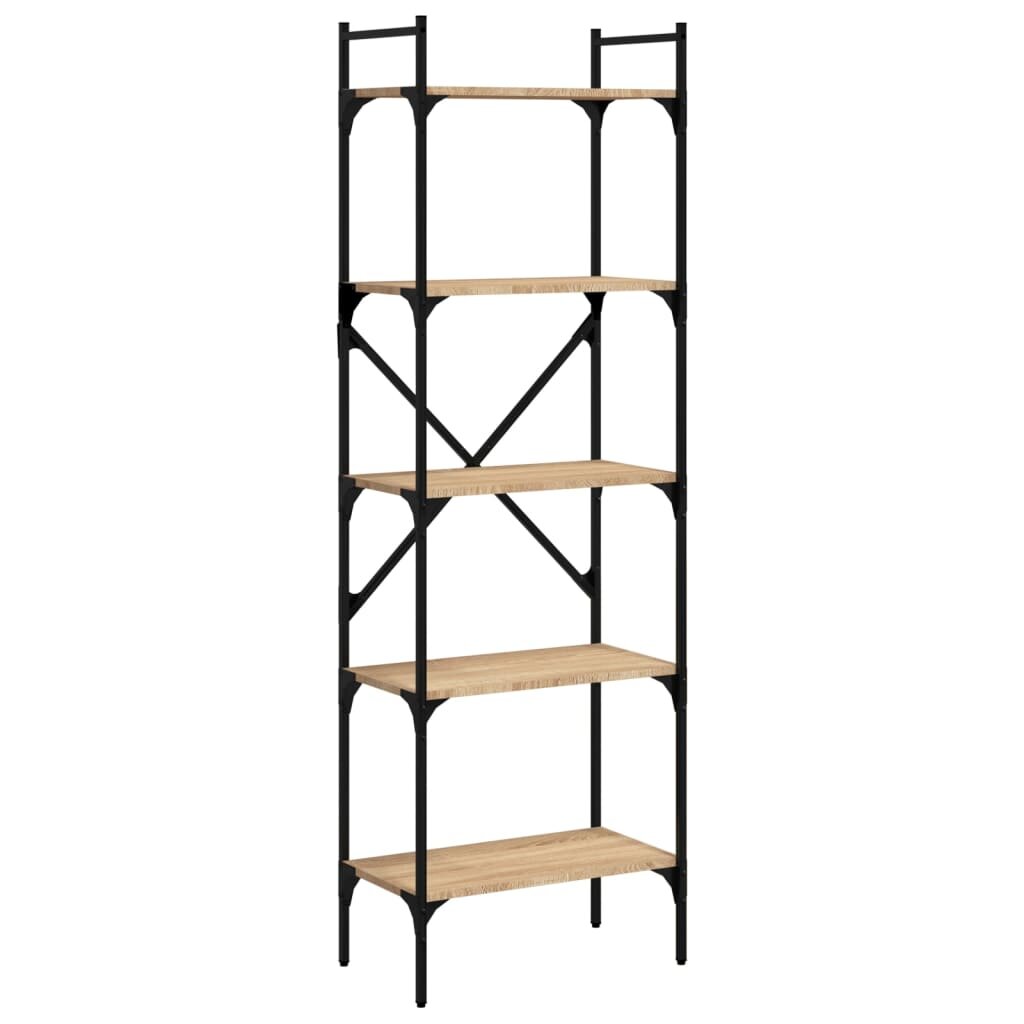 vidaXL Knihovna s 5 policemi dub sonoma 56 x 315 x 174 cm kompozit