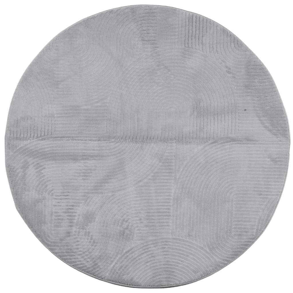vidaXL Koberec IZA krátký vlas skandinávský vzhled šedý Ø 160 cm