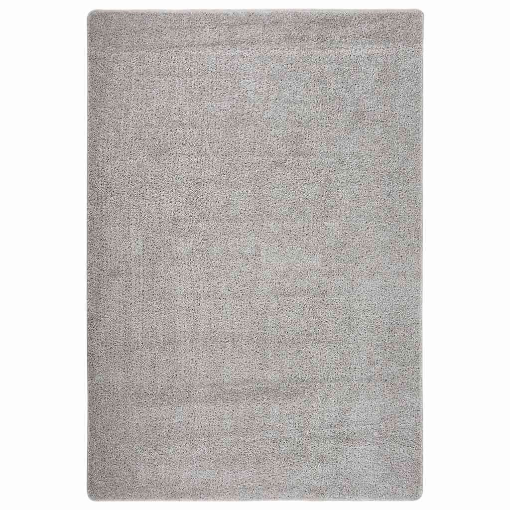 vidaXL Koberec s dlouhým vlasem světle šedý 120 x 170 cm protiskluzový