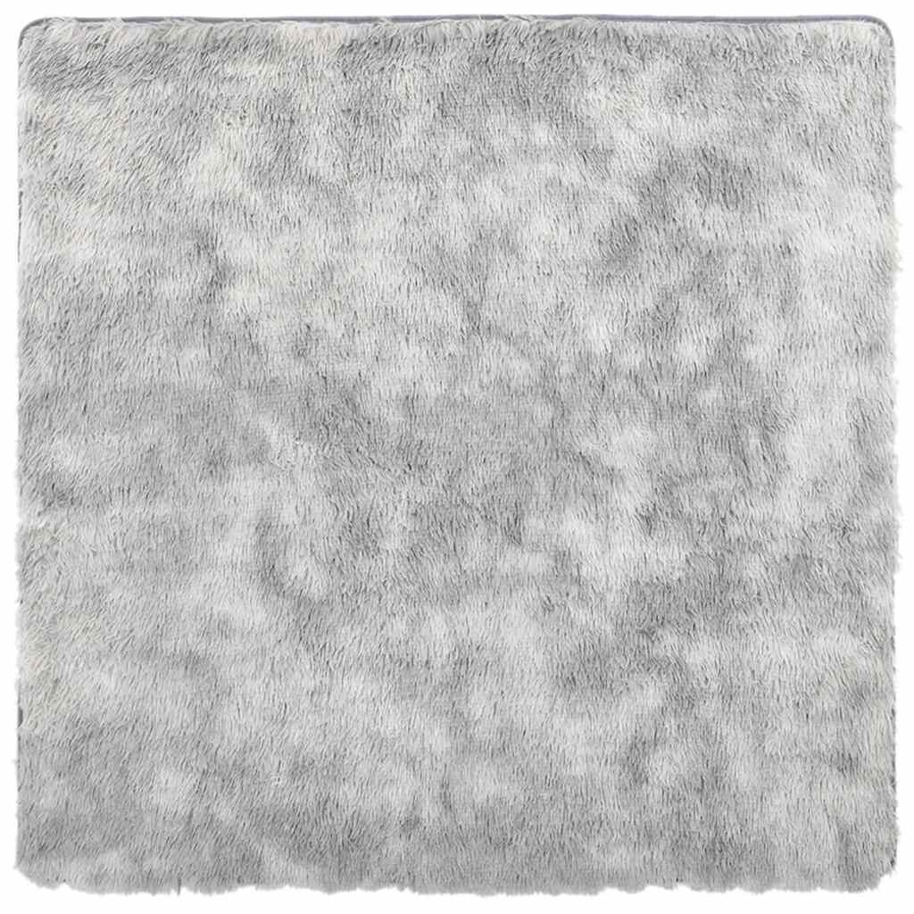 vidaXL Koberec Shaggy s vysokým vlasem NAVARRA stříbrošedý 120x120 cm