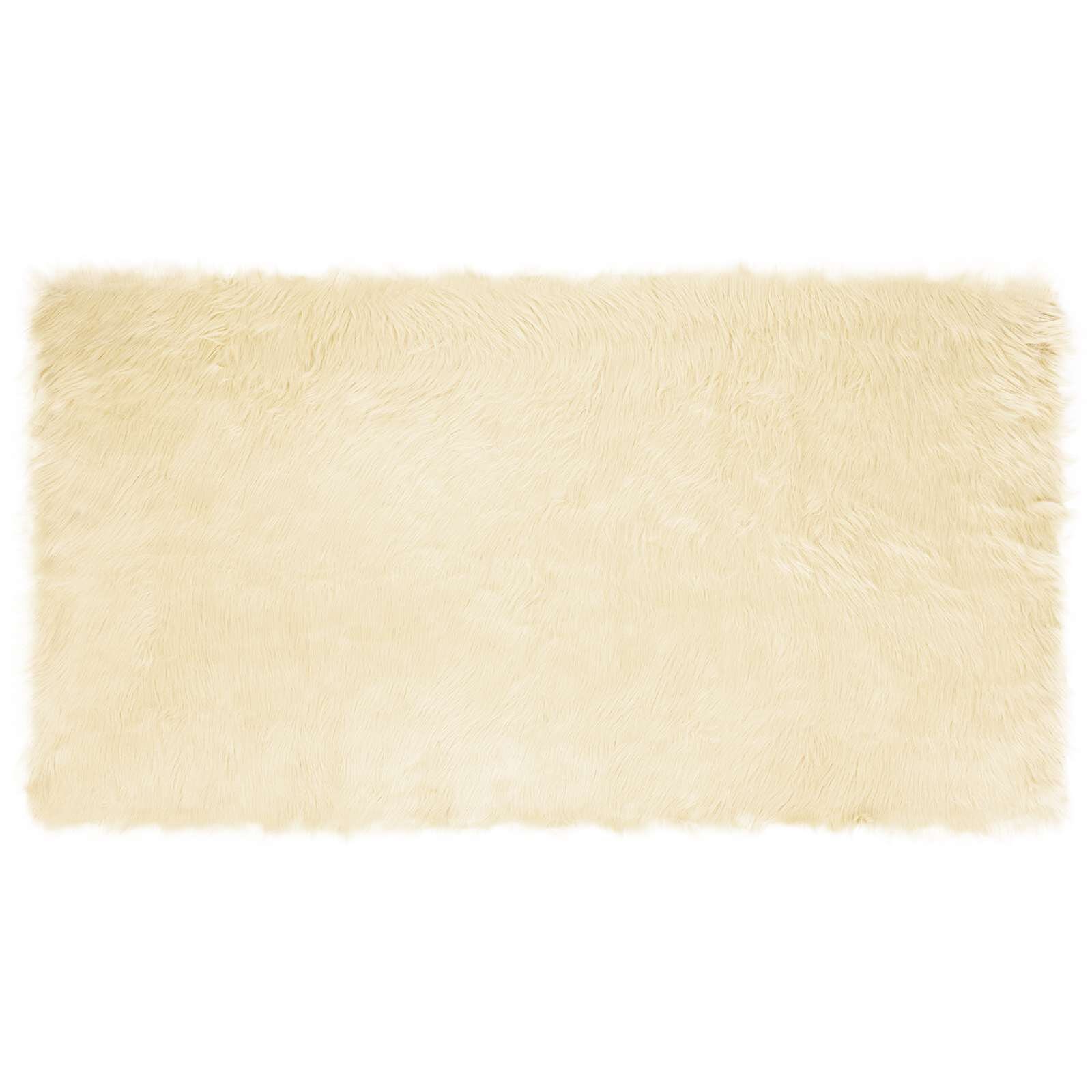 vidaXL Koberec z umělé ovčí kožešiny TAFALLA Krémová 60 x 110 cm