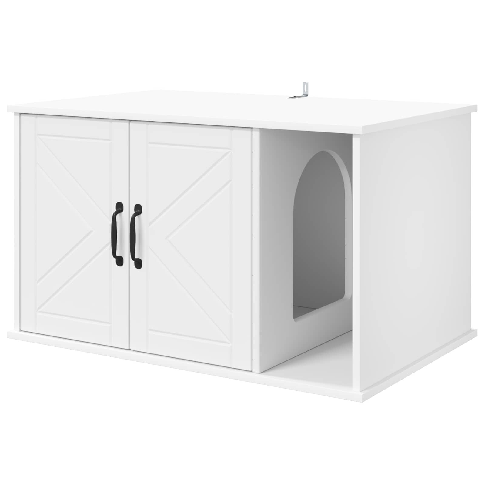 vidaXL Kočičí dům Bílá 85 x 55 x 505 cm Kompozitní dřevo