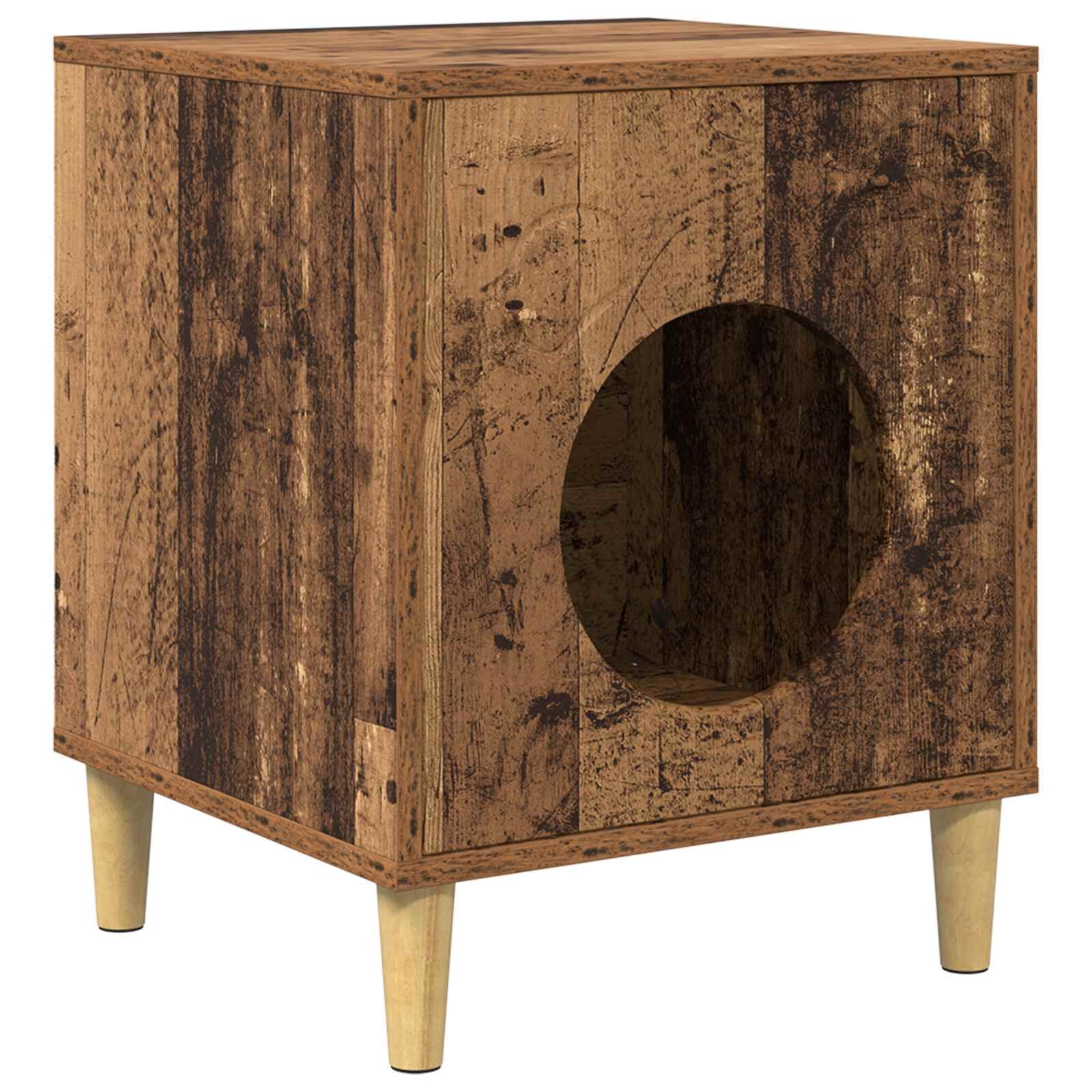 vidaXL Kočičí dům Staré dřevo 425 x 40 x 53 cm Kompozitní dřevo