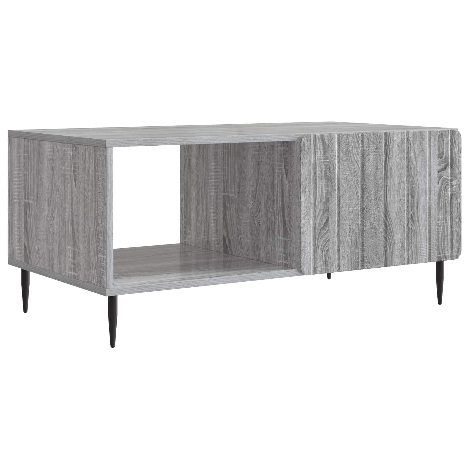 vidaXL Konferenční stolek Šedý Sonoma 90 x 50 x 40 cm Kompozitní dřevo