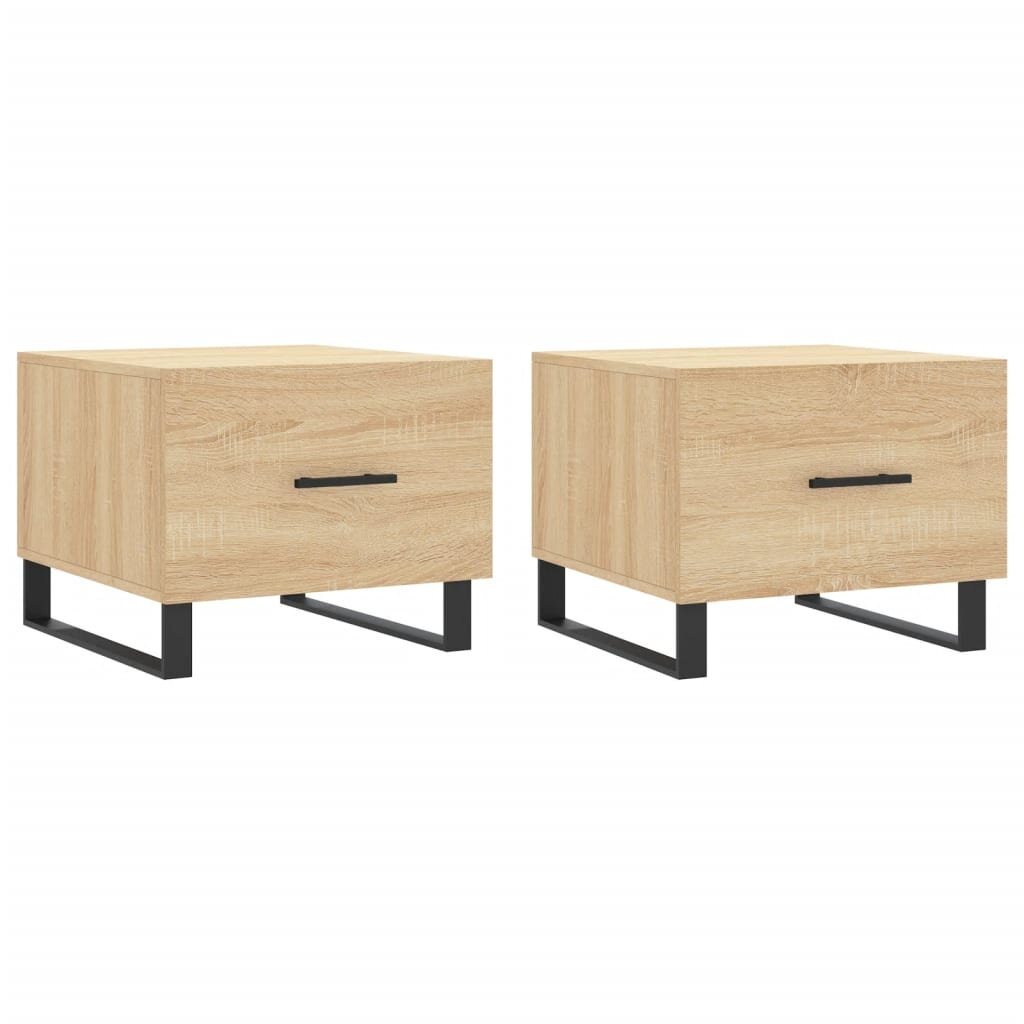 vidaXL Konferenční stolky 2 ks dub sonoma 50x50x40 cm kompozitní dřevo