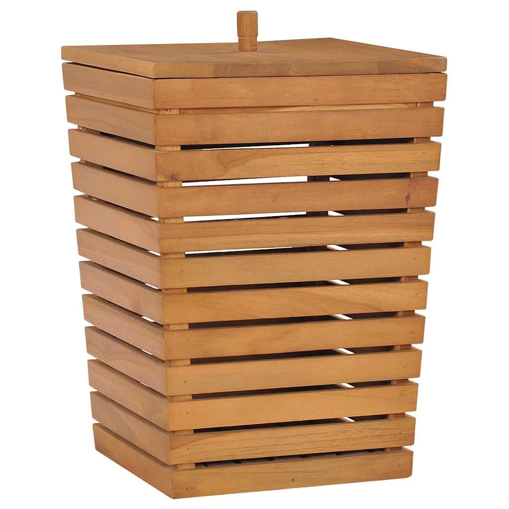 vidaXL Koš na prádlo 30 x 30 x 45 cm masivní teakové dřevo