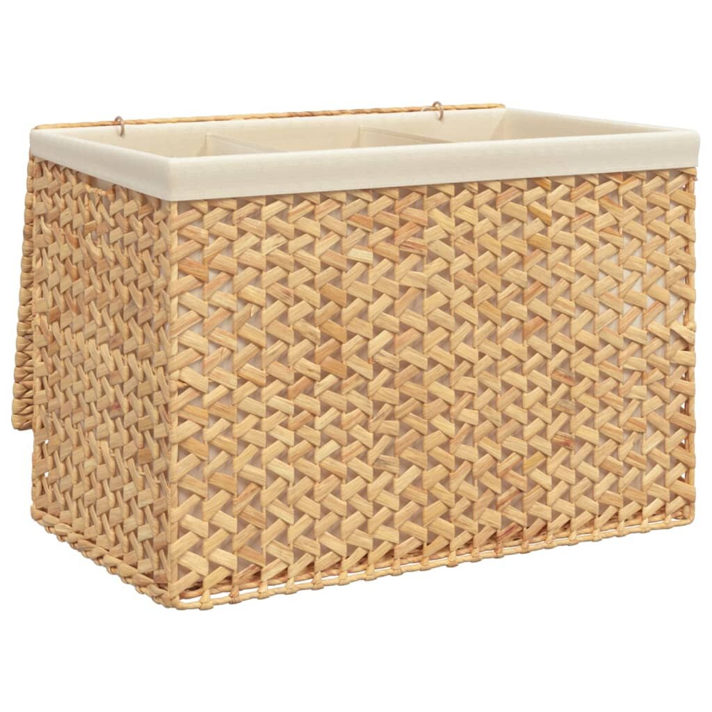 vidaXL Koš na prádlo se 3 přihrádkami 75 x 425 x 52 cm vodní hyacint