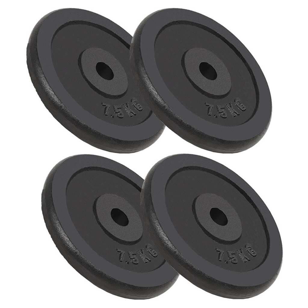 vidaXL Kotouče na činky 4 ks 4x 75 kg litina