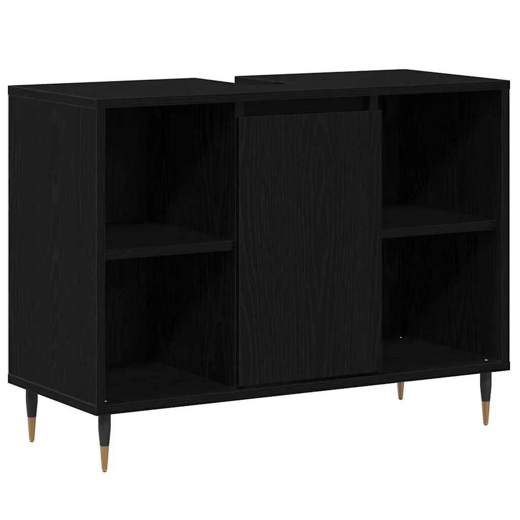 vidaXL Koupelnová skříň Černá 80 x 33 x 60 cm Kompozitní dřevo