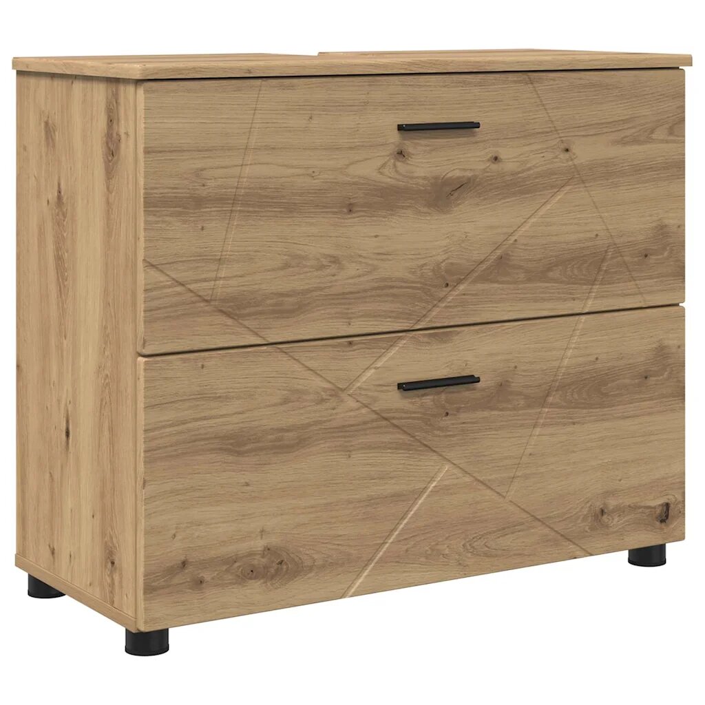 vidaXL Koupelnová skříň se zásuvkou Artisanový dub 765 x 35 x 64 cm