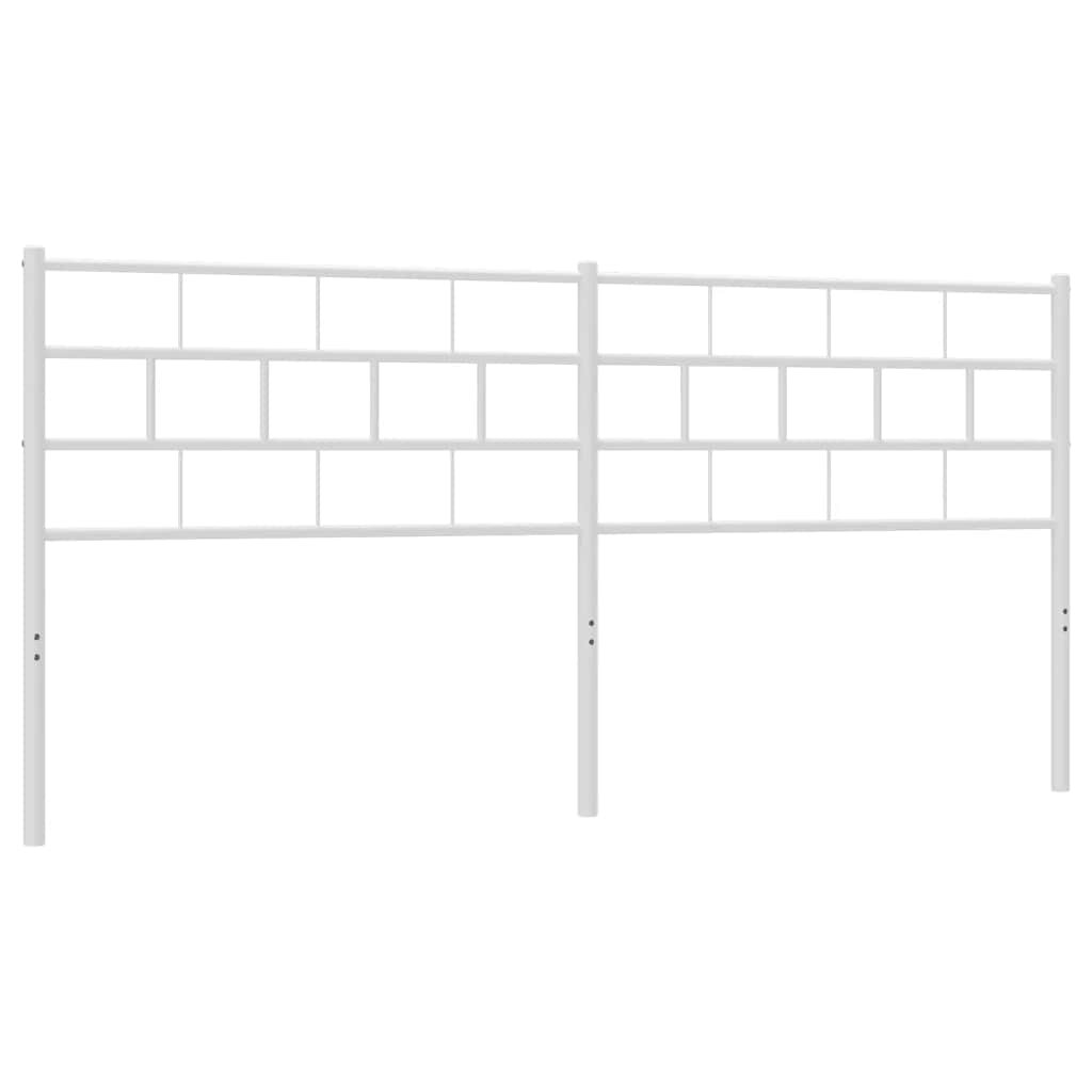 vidaXL Kovové náhradní čelo postele bílé 160 cm