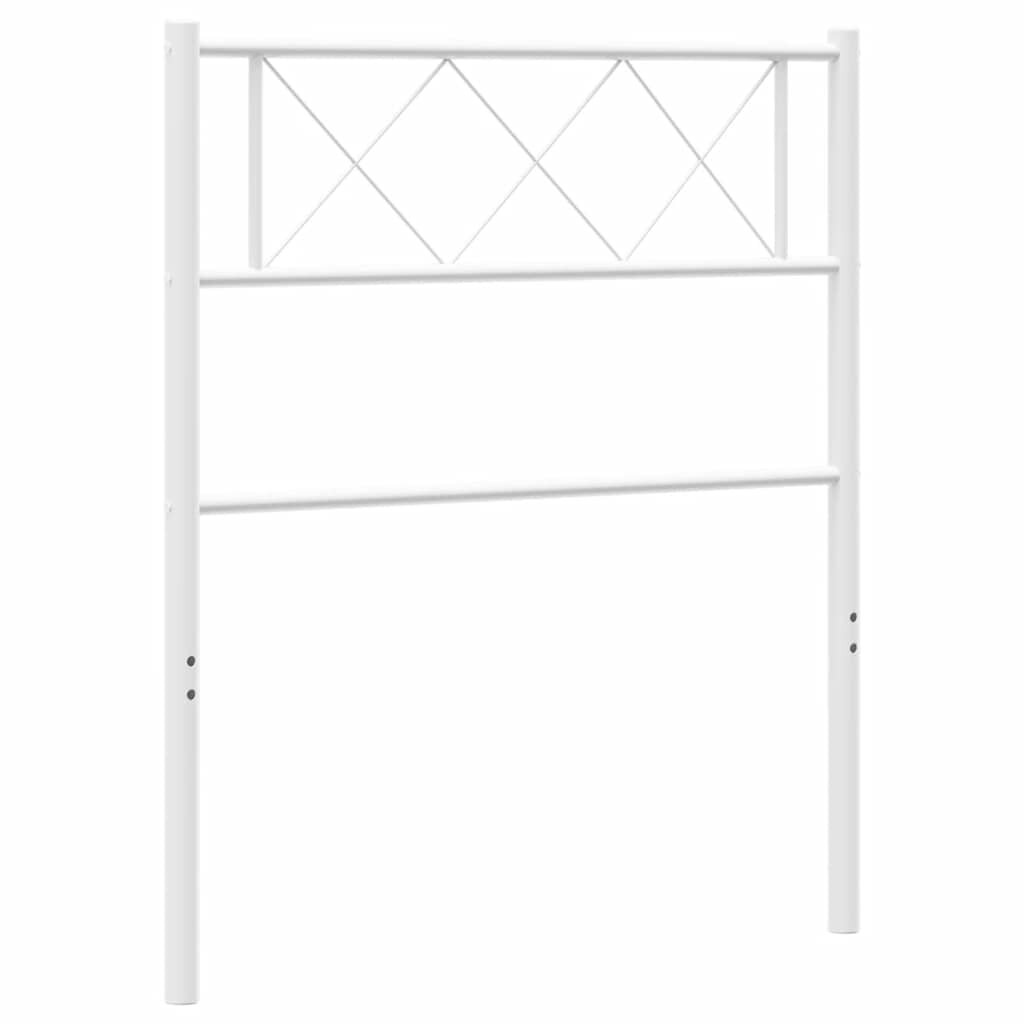 vidaXL Kovové náhradní čelo postele bílé 75 cm