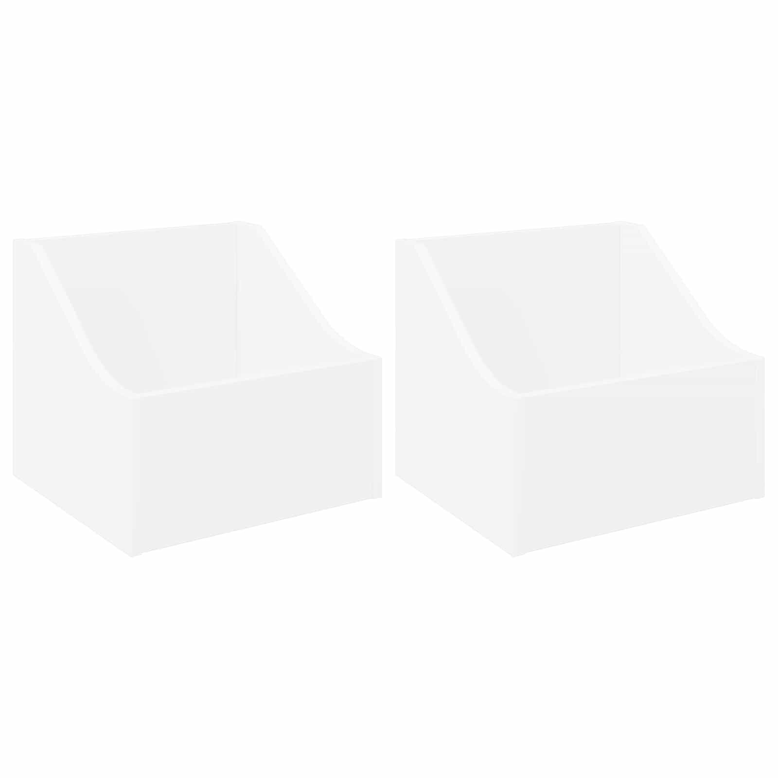 vidaXL Krabice na LP desky 2 ks Bílá 37 x 33 x 32 cm Kompozitní dřevo