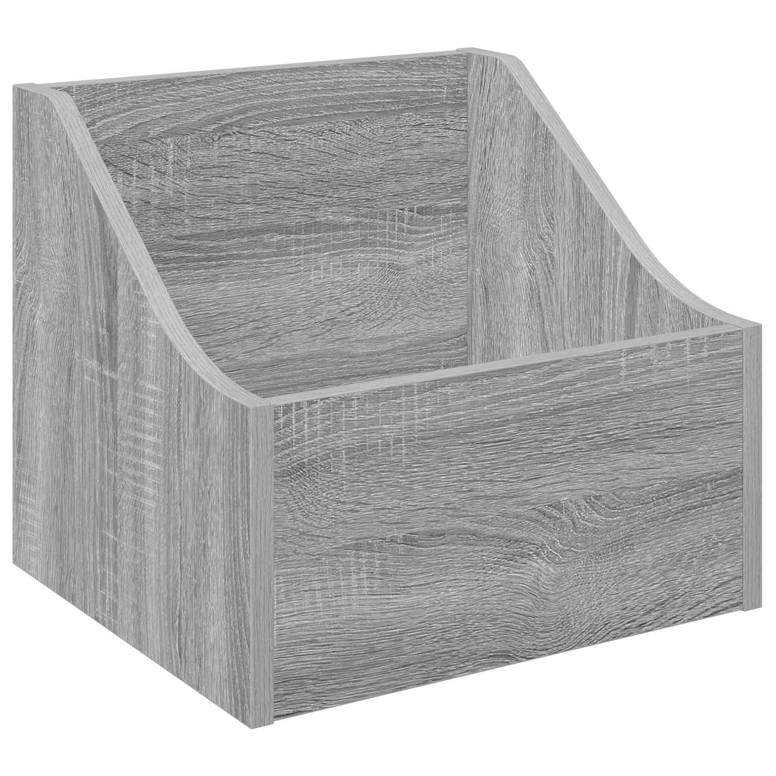 vidaXL Krabice na LP desky Šedý Sonoma 37 x 33 x 32 cm