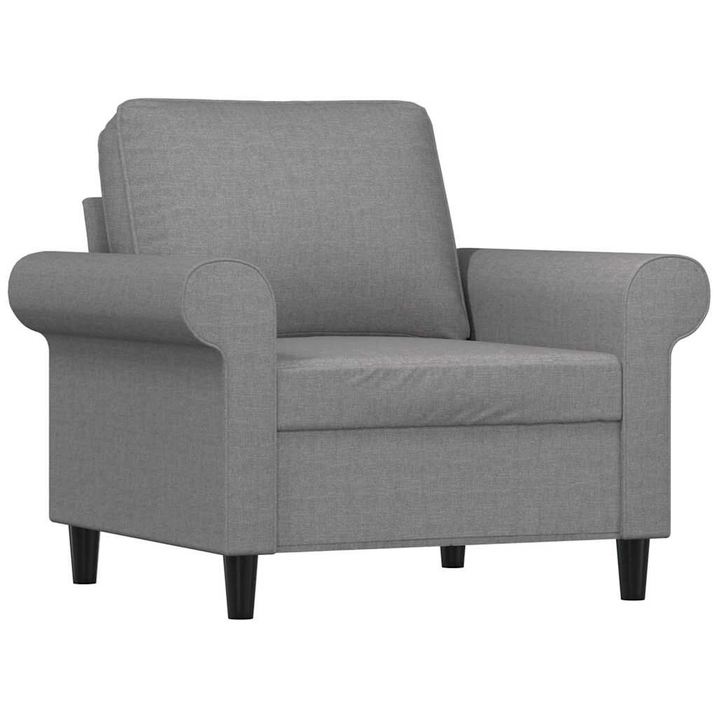 vidaXL Křeslo světle šedé 60 cm textil