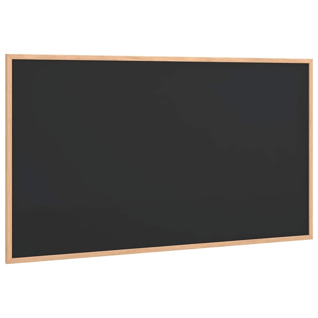 vidaXL Křídová tabule s rámem z masivního borovicového dřeva černá 100 x 55 cm