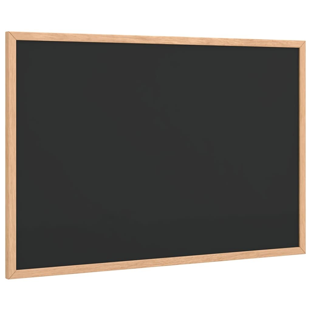 vidaXL Křídová tabule s rámem z masivního borovicového dřeva černá 60 x 40 cm