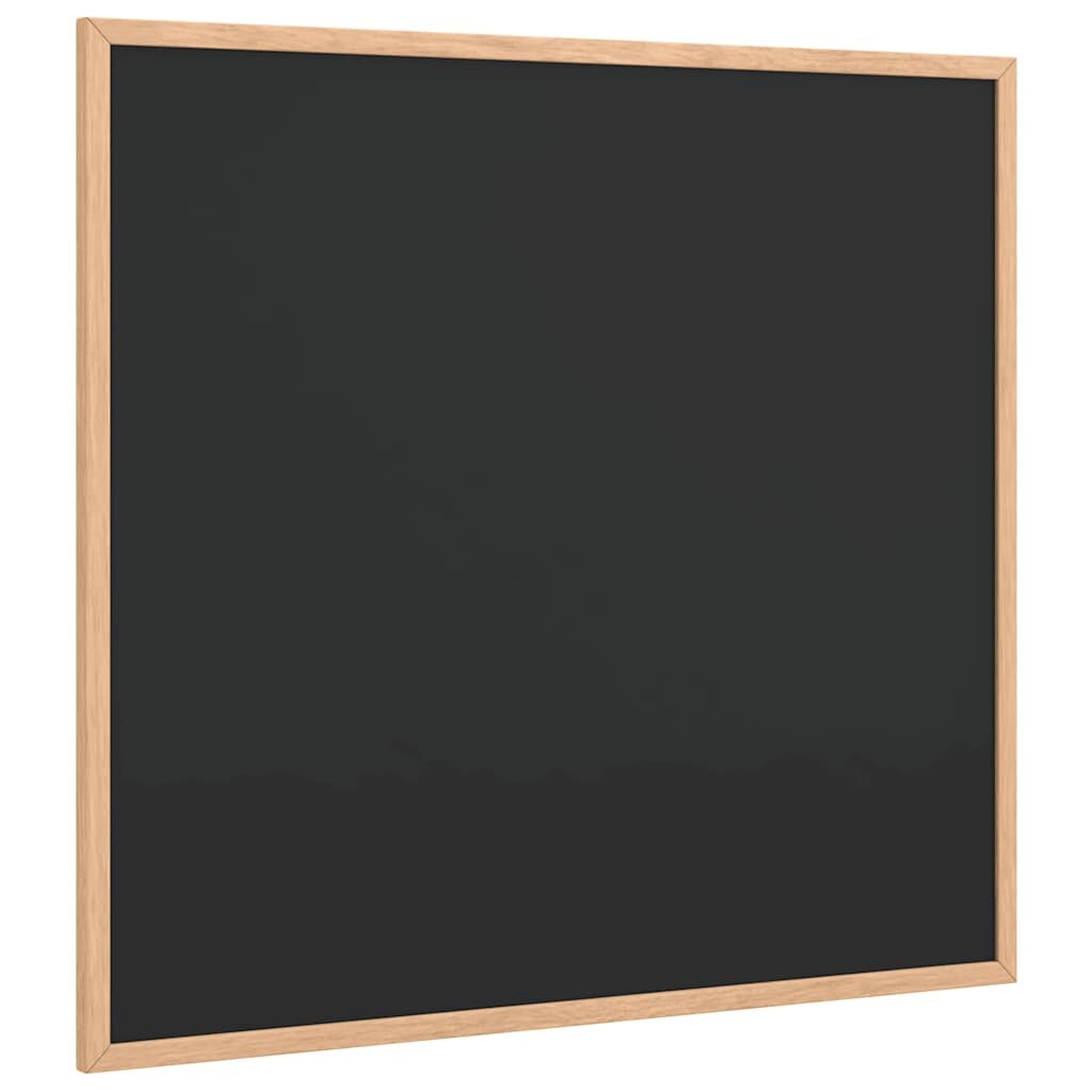 vidaXL Křídová tabule s rámem z masivního borovicového dřeva černá 60 x 55 cm