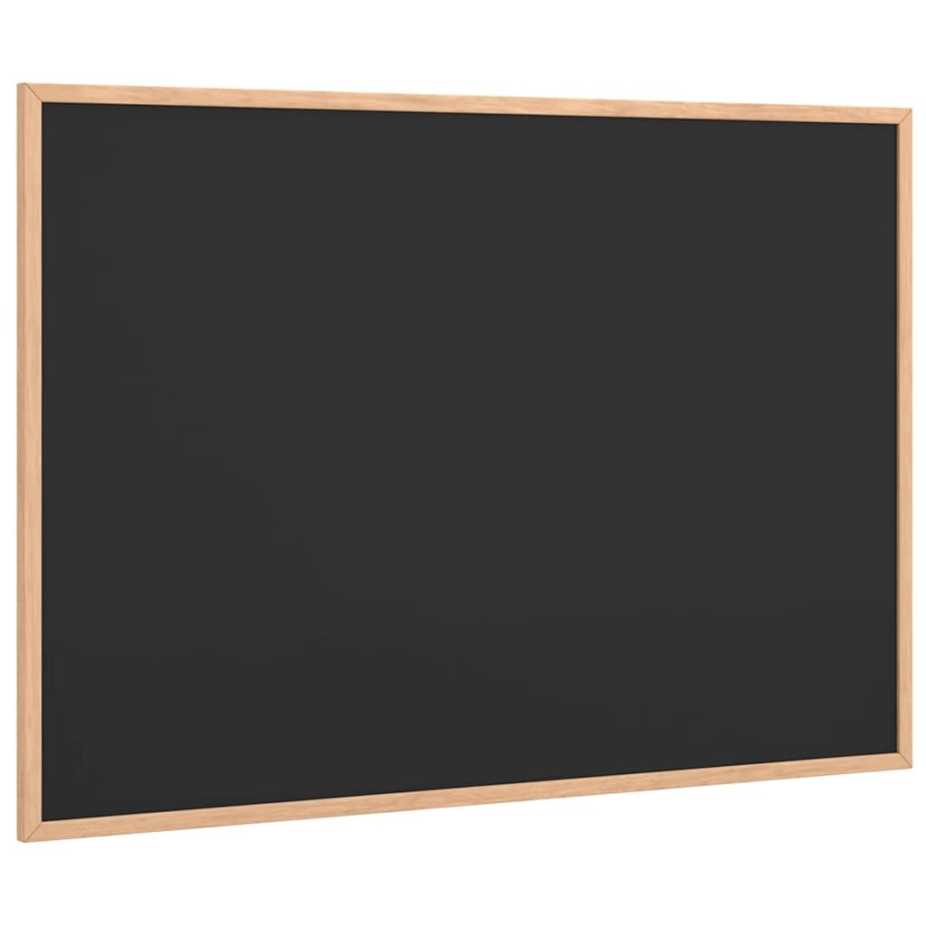 vidaXL Křídová tabule s rámem z masivního borovicového dřeva černá 80 x 55 cm