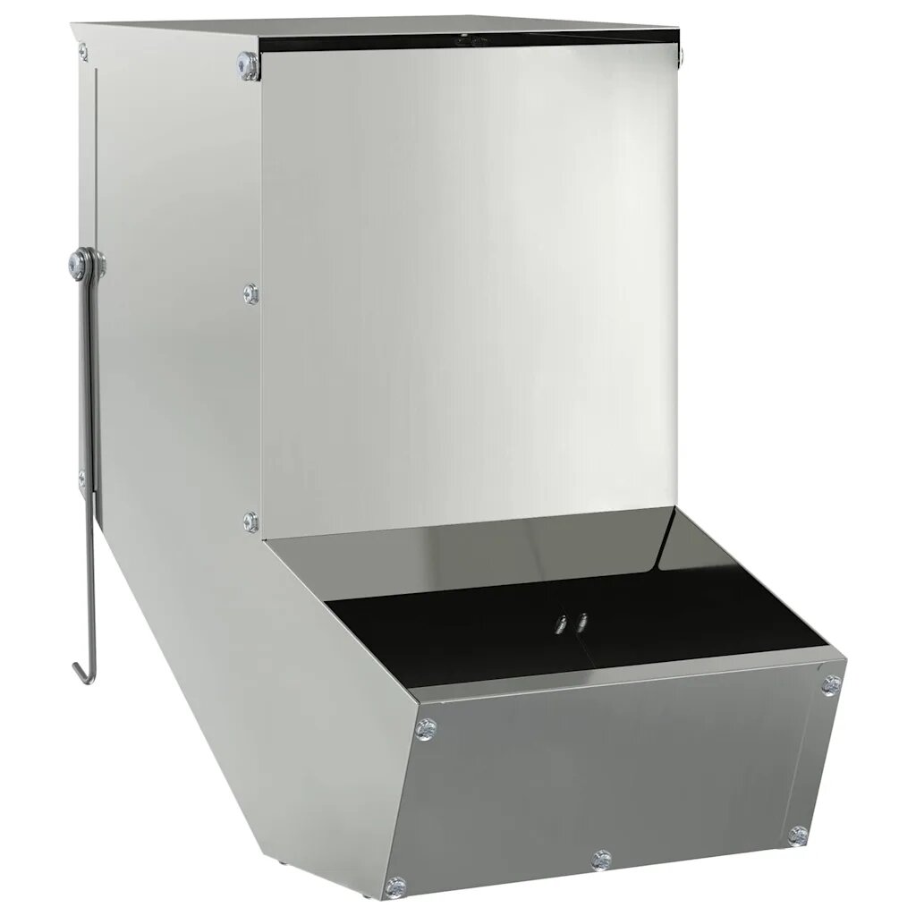 vidaXL Krmítko pro králíky Stříbrná 175 x 26 x 285 cm 15 kg