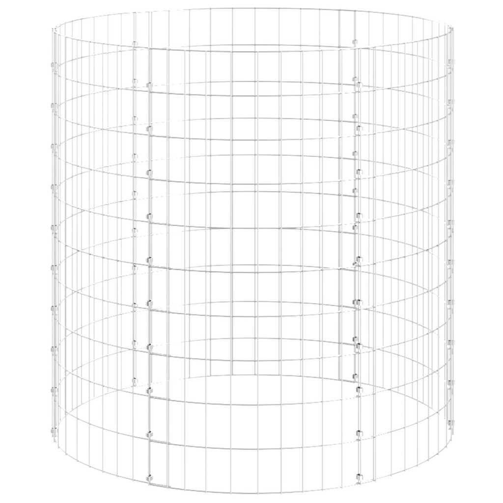 vidaXL Kruhový gabionový sloupek pozinkovaná ocel Ø 100 x 100 cm