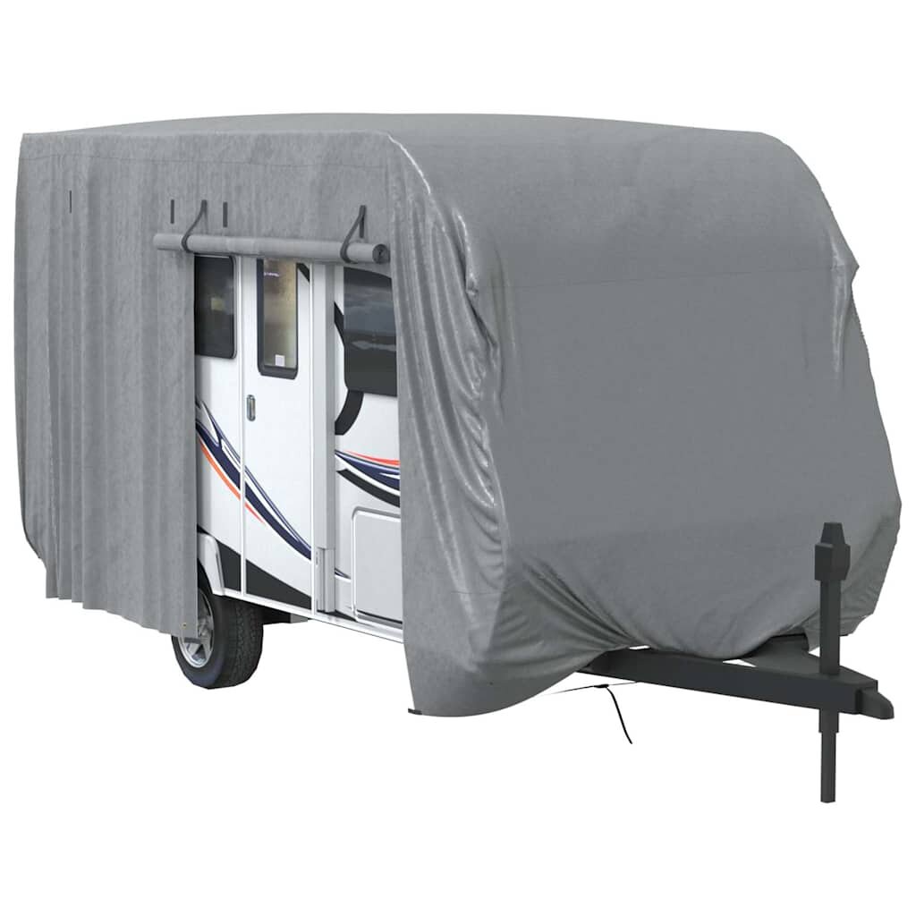 vidaXL Krycí plachta na karavan šedá 460x250x220 cm netkaná textilie
