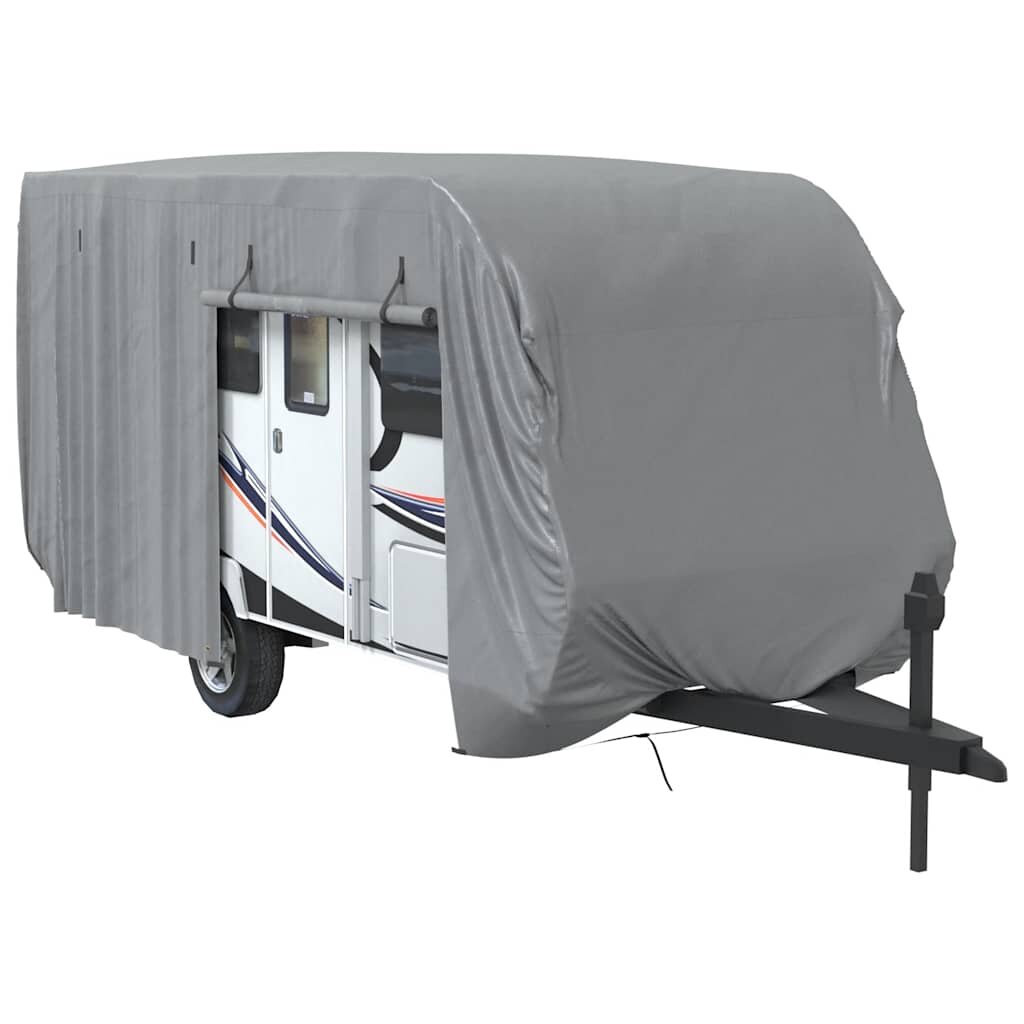 vidaXL Krycí plachta na karavan šedá 610x250x220 cm netkaná textilie