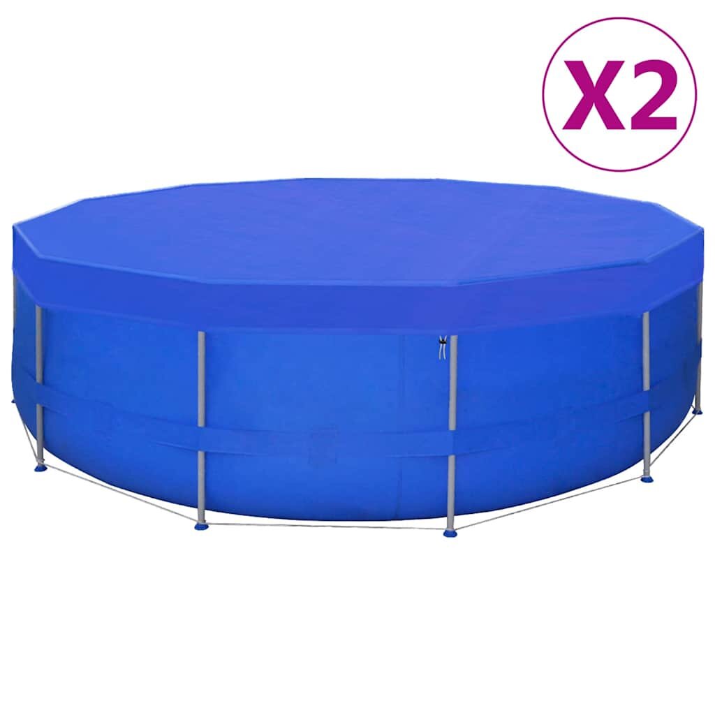 vidaXL Krycí plachty na bazén 2 ks PE kulaté 460 cm 90 g/m²