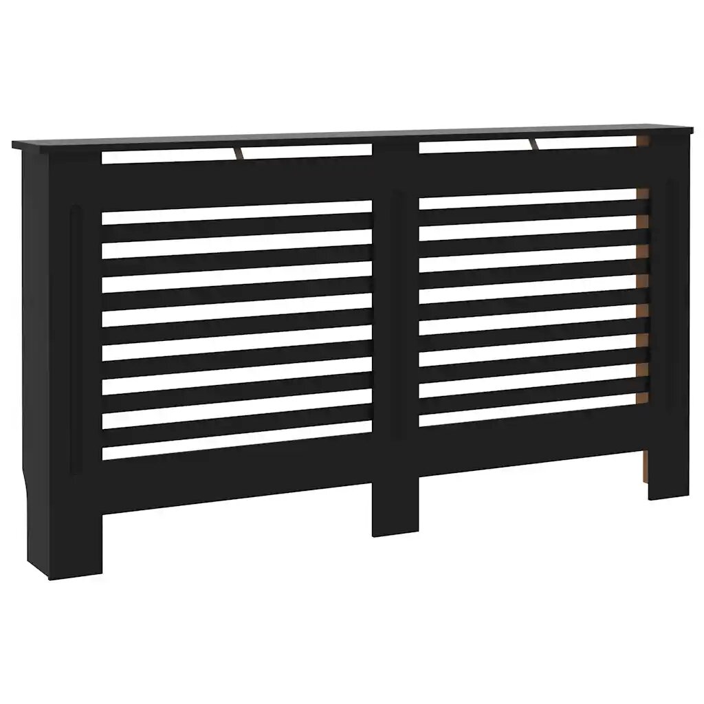 vidaXL Kryt na radiátor černý 152 x 19 x 815 cm MDF