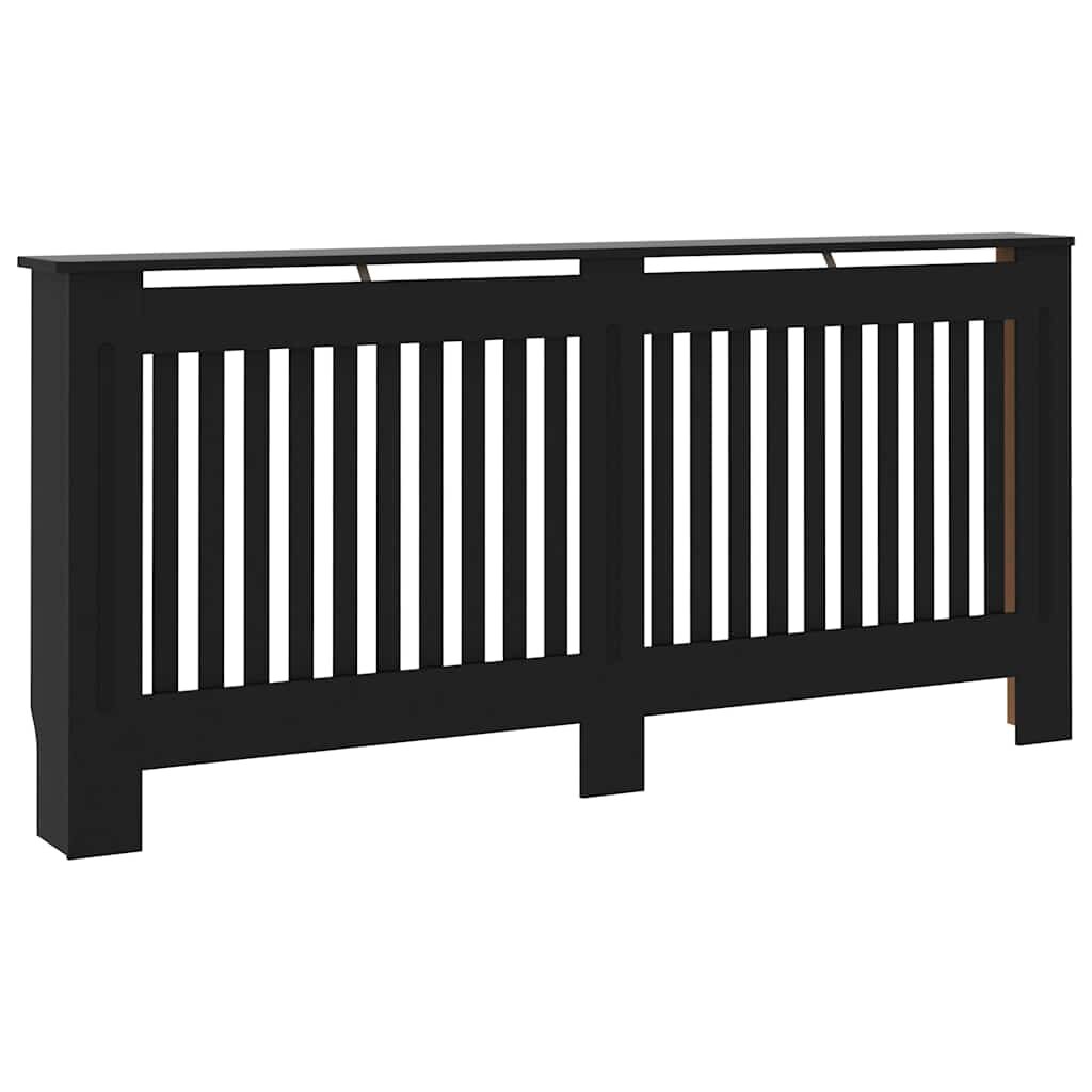 vidaXL Kryt na radiátor černý 172 x 19 x 815 cm kompozitní dřevo