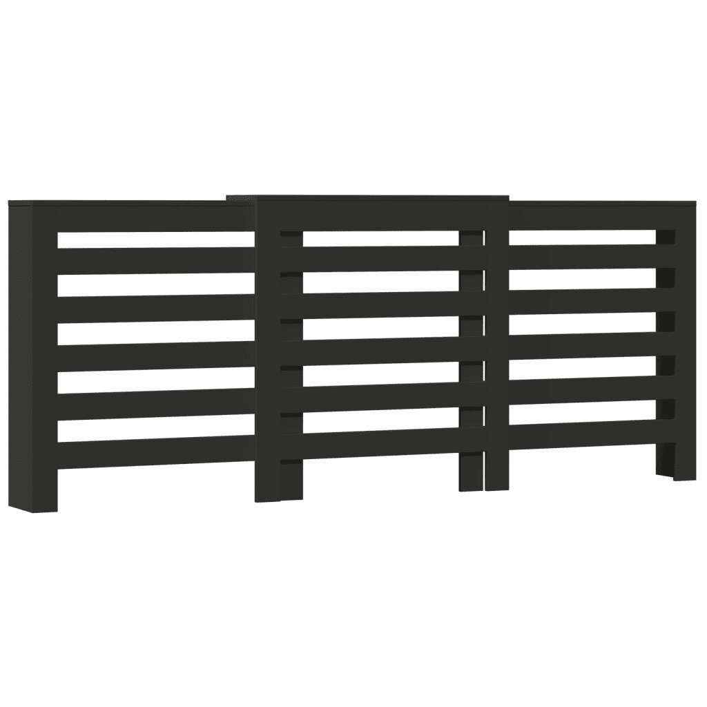 vidaXL Kryt na radiátor černý 205 x 215 x 835 cm kompozitní dřevo