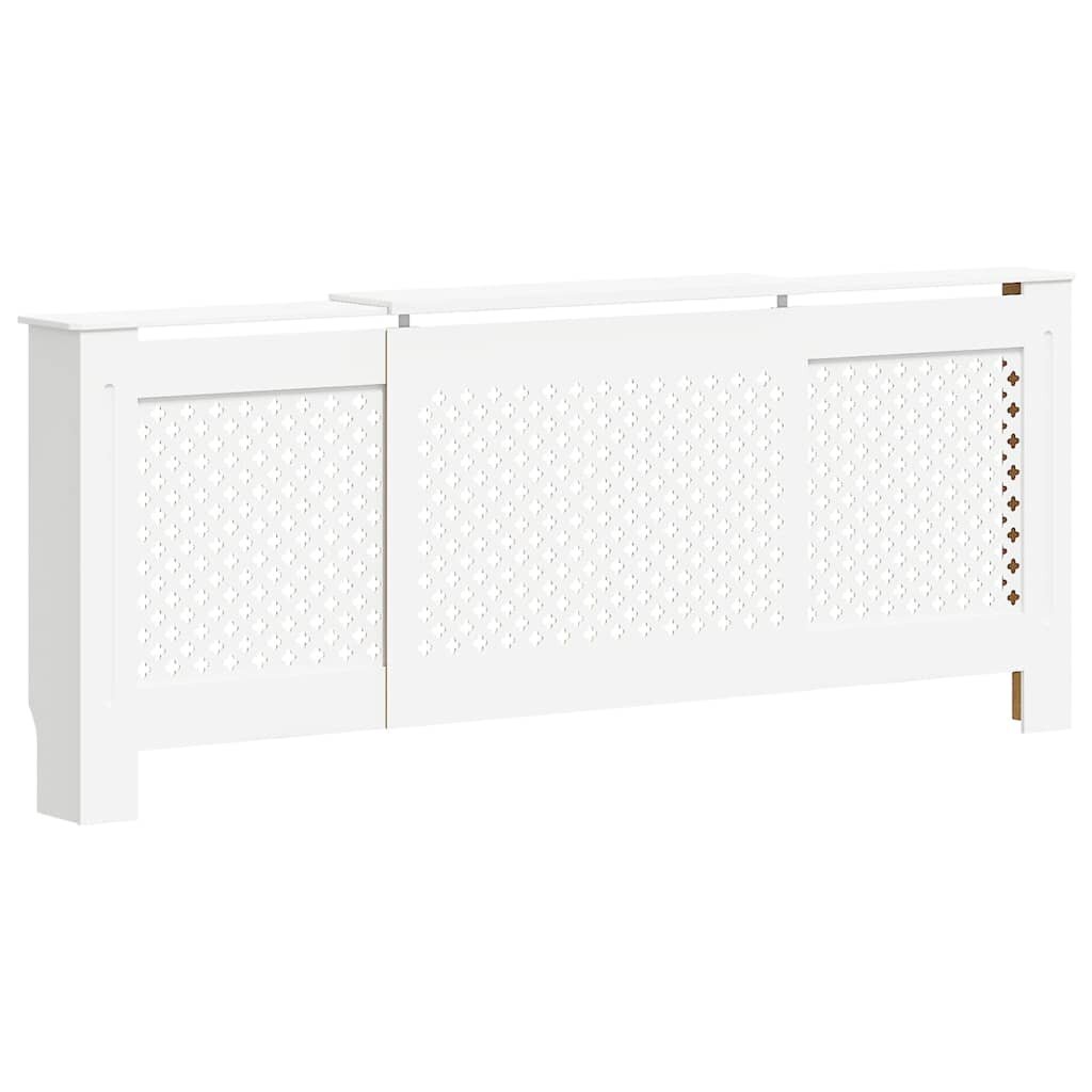 vidaXL Kryt na radiátor MDF bílý 205 cm